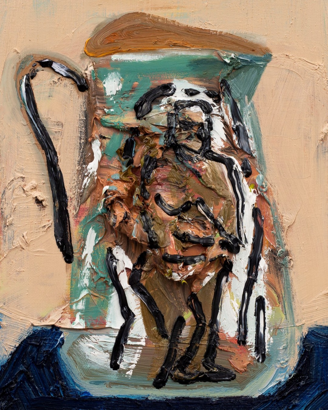 Georgina Gratrix. Irma’s Standing Nudes Jar (166), 2022. Oil on Canvas. 40 x 30 cm