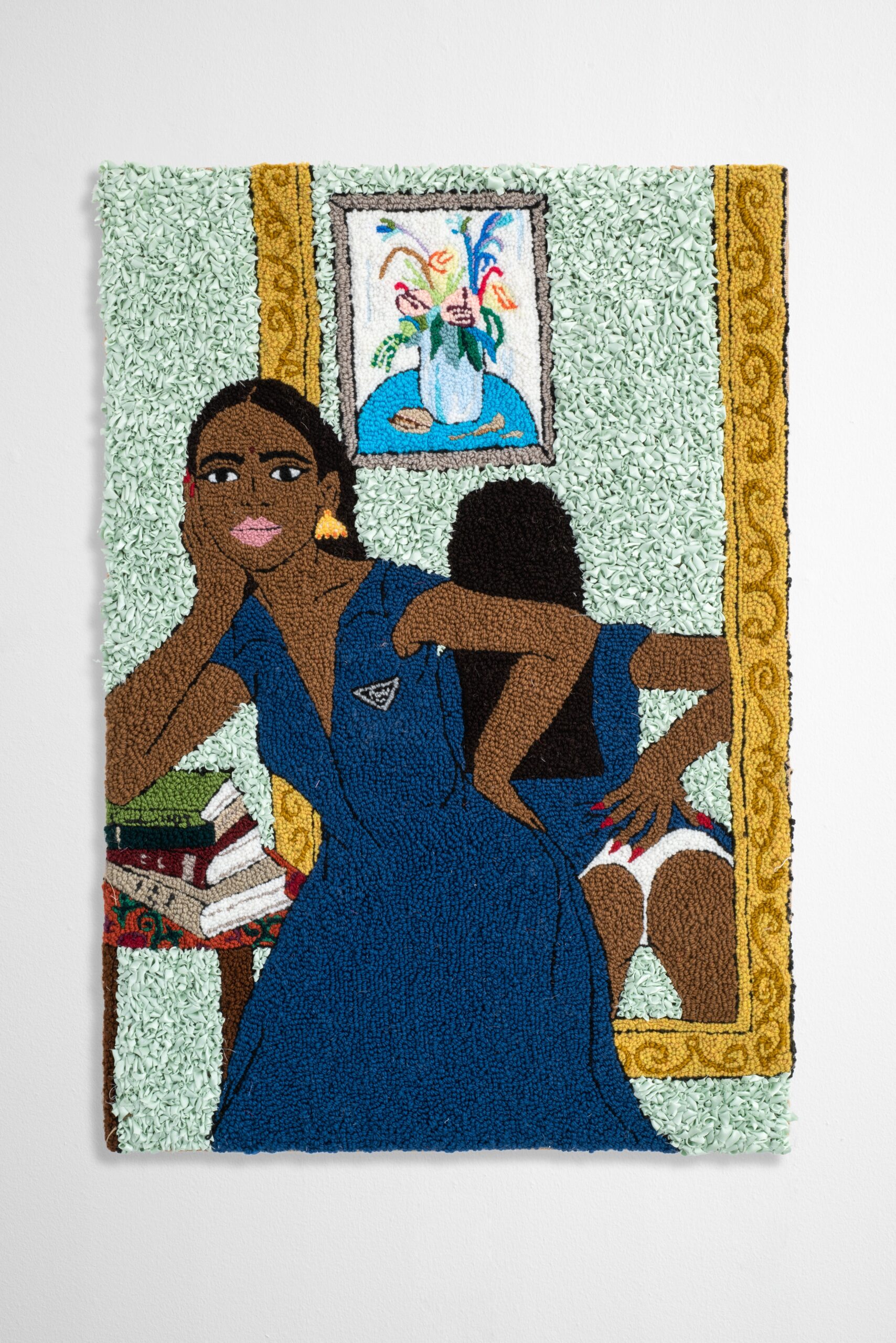 Talia Ramkilawan. What I want wants me, 2022. Wool and cloth on hessian. 89 x 61 x 4 cm. (Courtesy of WHATIFTHEWORLD)