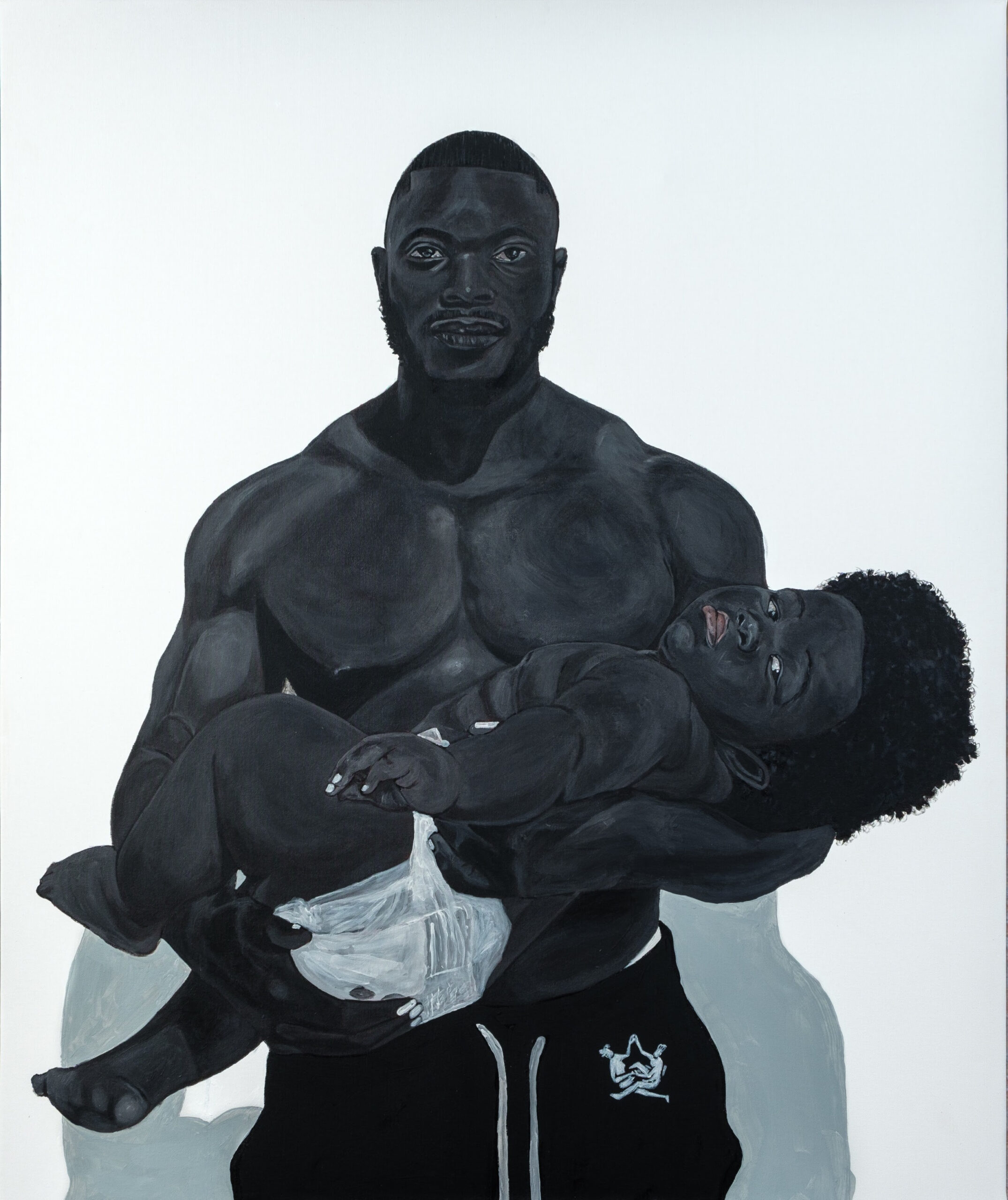 Sphephelo Mnguni. Sikhona Singekho, 2022. 109.5 cm x 129 cm. Acrylic on canvas, unframed (Courtesy of BKhz)