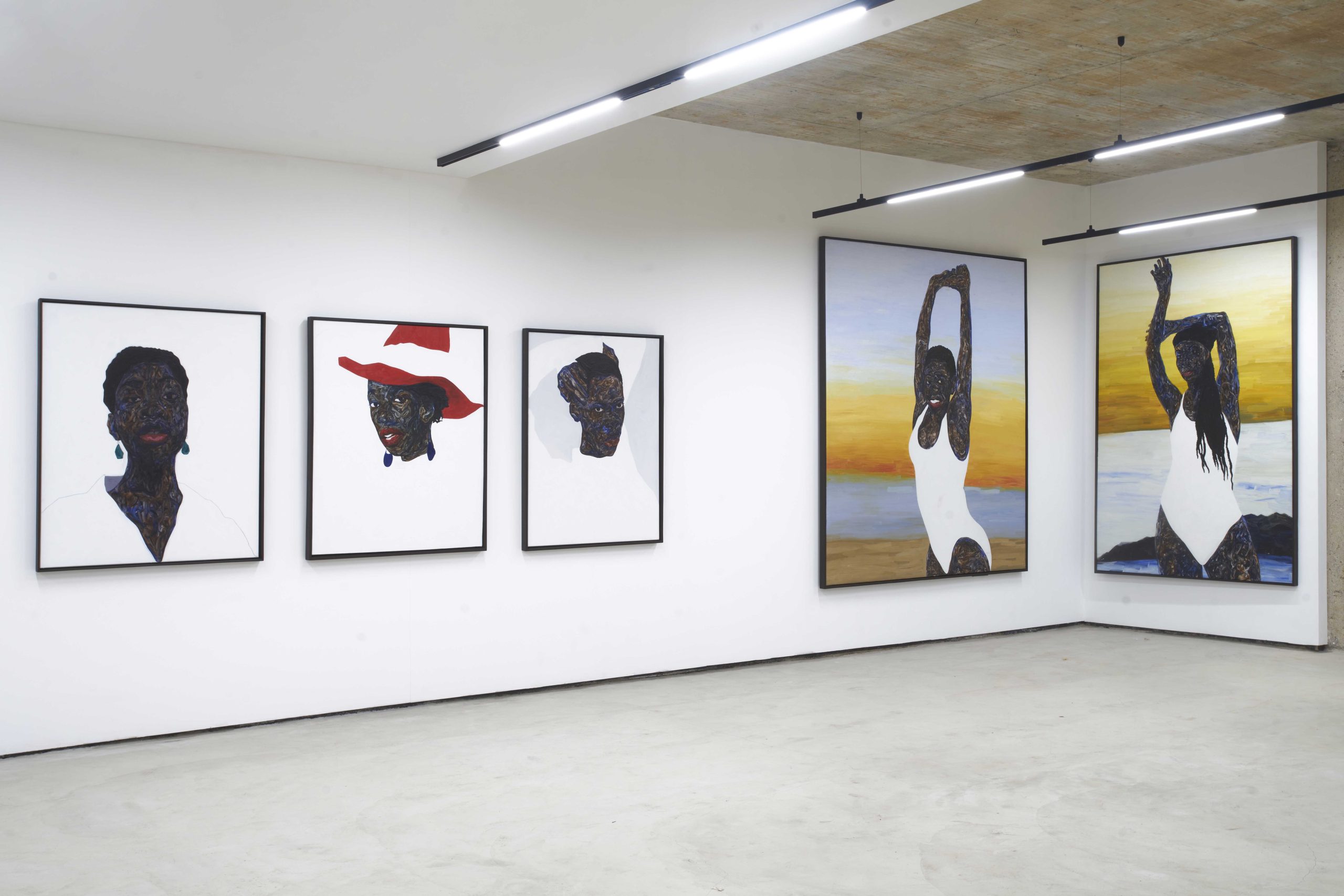 Installation view of Amoako Boafo’s Homegrown at dot.ateliers. (Image by Nii Odzenma/ courtesy of dot.ateliers)