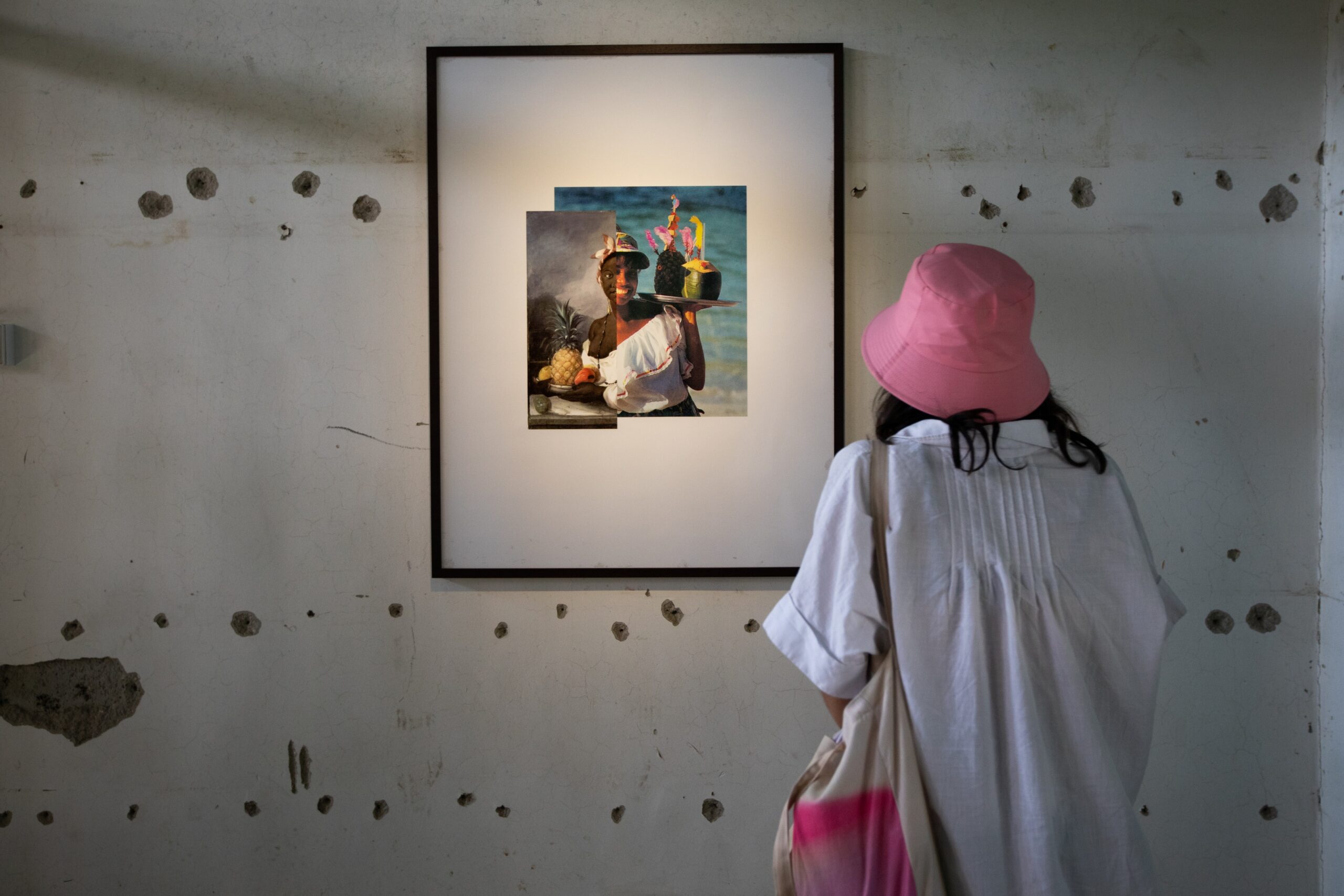 Joiri Minaya. Continuum II, 2020. Installation view: Sharjah Biennial 15, Old Al Jubail VegetableMarket, Sharjah, 2023. (Image courtesy of Sharjah Art Foundation)