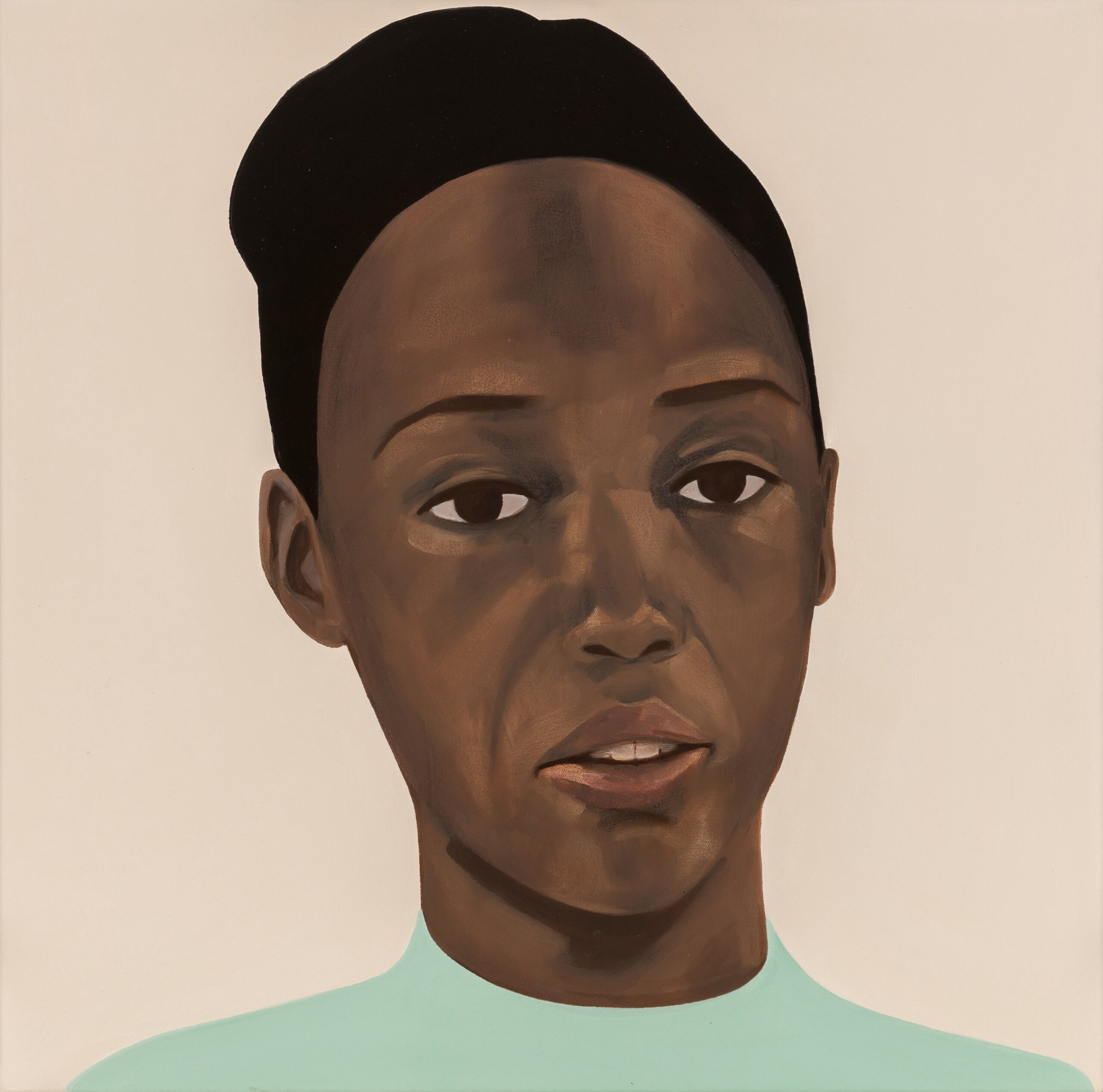 Thenjiwe Niki Nkosi. Legote (After Grace Matsetsa Legote) 2018, 50x 50 Oil on Canvas (Courtesy of Stevenson)