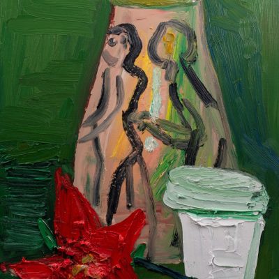 Georgina Gratrix. Irma’s Two Nudes Jub (167), 2022. Oil on Canvas. 40 x 30 cm