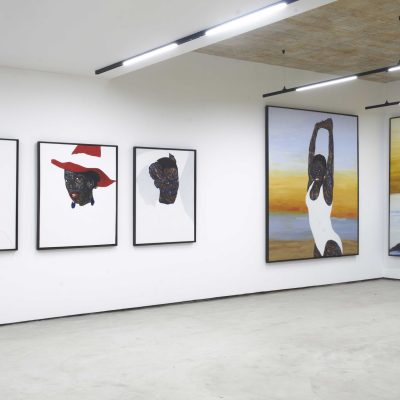 Installation view of Amoako Boafo’s Homegrown at dot.ateliers. (Image by Nii Odzenma/ courtesy of dot.ateliers)