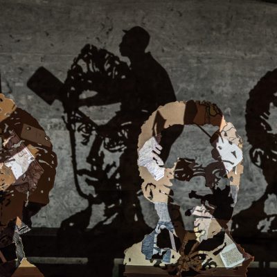 William Kentridge Studio. Projection meets installation and procession during The Head & the Load (Photo by Stephanie Berger/ Courtesy of William Kentridge Studio)